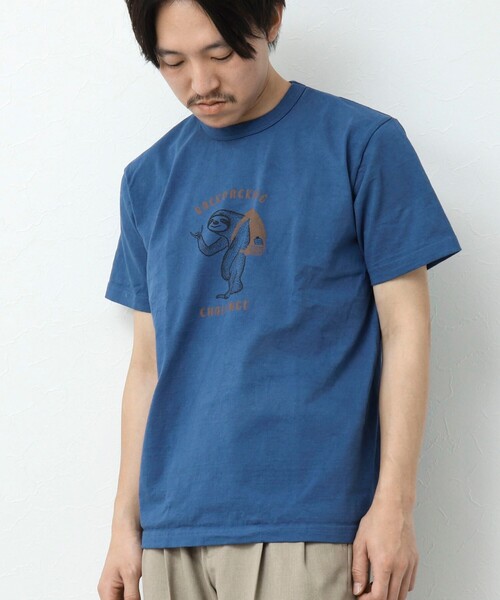 NOLLEY’S（ノーリーズ）の「BACKPACKING CHALLENGE ナマケモノ プリントTシャツ（Tシャツ/カットソー・メンズ・ロイヤルブルー/ホワイト/チャコールグレー/グレイッシュベージュ・S/M/L）」の17枚目の写真