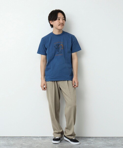 NOLLEY’S（ノーリーズ）の「BACKPACKING CHALLENGE ナマケモノ プリントTシャツ（Tシャツ/カットソー・メンズ・ロイヤルブルー/ホワイト/チャコールグレー/グレイッシュベージュ・S/M/L）」の22枚目の写真