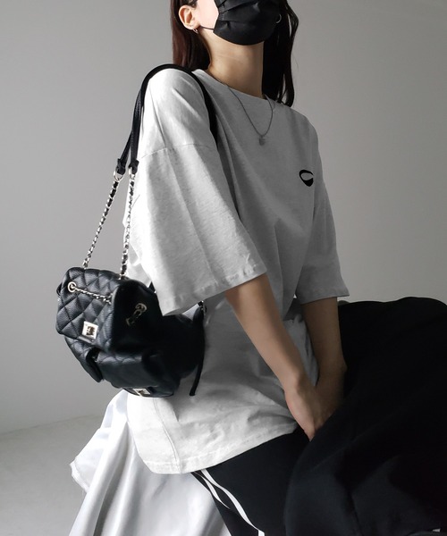 me+em select(ミームセレクト)の「※※【 3color 】半袖リボンプリントバレエコアビッグTシャツ / short sleeve ribbon print ballet core big Tee(Tシャツ/カットソー・レディース・ブラック/グレー/ホワイト・FREE)」の17枚目の写真