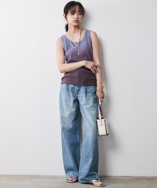 CHIC STYLE(シックスタイル)の「 段染めタンクトップ <大きいサイズ有>シックスタイル(キャミソール・レディース・グリーン系/ブラウン系/パープル系・3L/LL/L/M/5L/4L)」の15枚目の写真