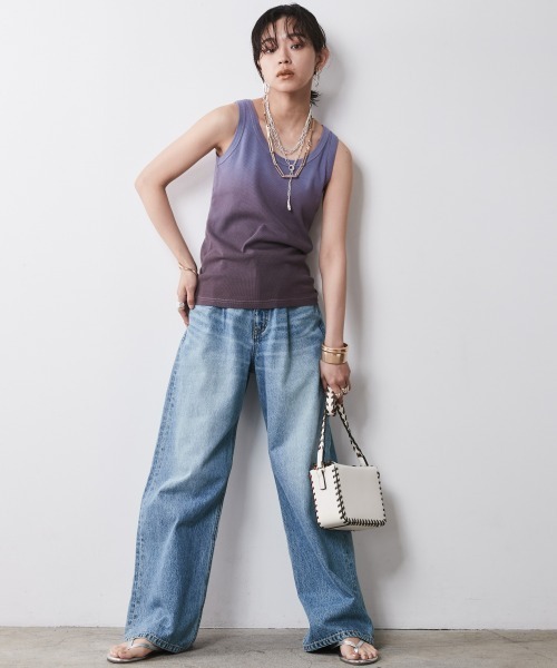 CHIC STYLE(シックスタイル)の「 段染めタンクトップ <大きいサイズ有>シックスタイル(キャミソール・レディース・グリーン系/ブラウン系/パープル系・3L/LL/L/M/5L/4L)」の17枚目の写真