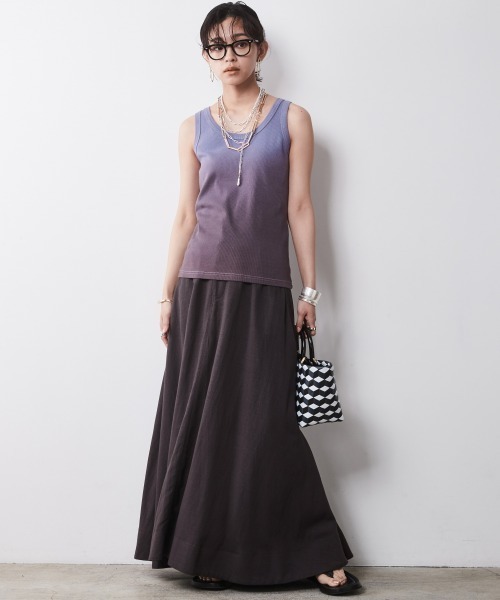 CHIC STYLE(シックスタイル)の「 段染めタンクトップ <大きいサイズ有>シックスタイル(キャミソール・レディース・グリーン系/ブラウン系/パープル系・3L/LL/L/M/5L/4L)」の12枚目の写真