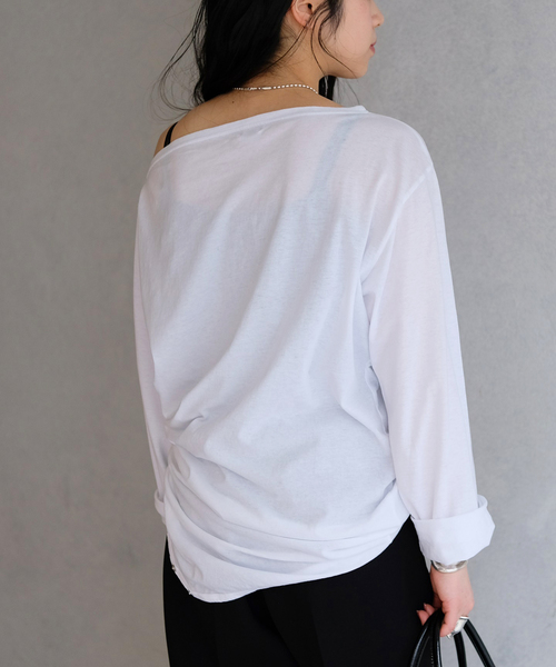 TanC TOKYO/タンクトウキョウ】アシンメトリーロングスリーブTシャツ