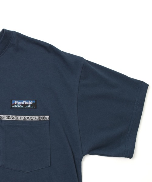 PEN FIELD(ペンフィールド)の「【Penfield】【防汚加工】ネイティブ柄バックプリント半袖Tシャツ(Tシャツ/カットソー・キッズ・オートミール/オレンジ/ネイビー・170cm/160cm/150cm/140cm)」の9枚目の写真
