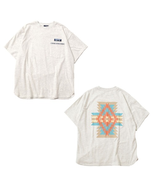 PEN FIELD(ペンフィールド)の「【Penfield】【防汚加工】ネイティブ柄バックプリント半袖Tシャツ(Tシャツ/カットソー・キッズ・オートミール/オレンジ/ネイビー・170cm/160cm/150cm/140cm)」の15枚目の写真