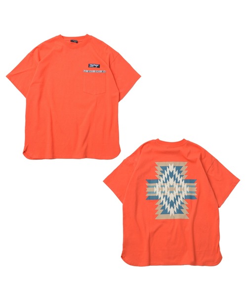 PEN FIELD(ペンフィールド)の「【Penfield】【防汚加工】ネイティブ柄バックプリント半袖Tシャツ(Tシャツ/カットソー・キッズ・オートミール/オレンジ/ネイビー・170cm/160cm/150cm/140cm)」の14枚目の写真