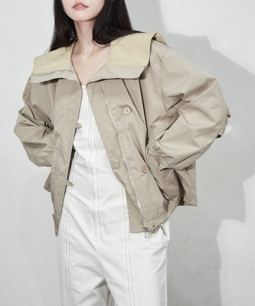 【セール】ビッグカラーボリューム袖ジャケット（ブルゾン）｜Y/lim（イリム） 5,324円