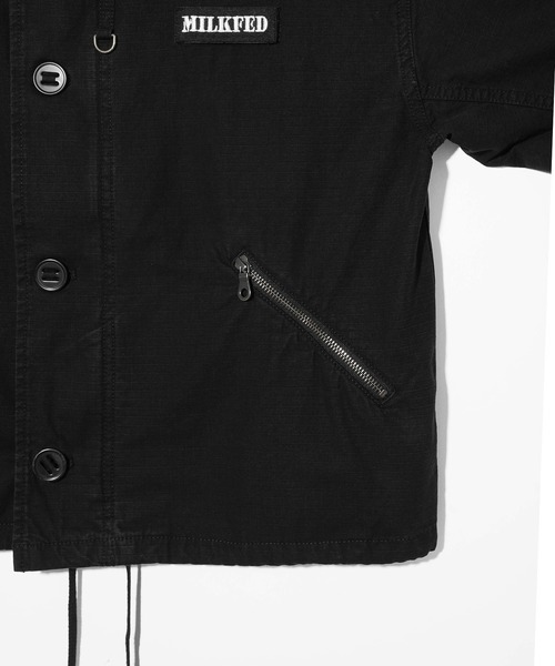 MILKFED.（ミルクフェド）の「ROUND COLLAR MILITARY JACKET（ミリタリージャケット・レディース・ブラック/オリーブ/カモフラージュ・ONE SIZE）」の15枚目の写真