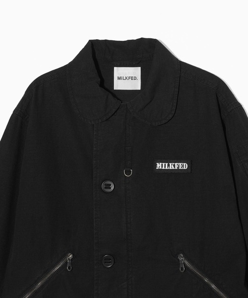 MILKFED.（ミルクフェド）の「ROUND COLLAR MILITARY JACKET（ミリタリージャケット・レディース・ブラック/オリーブ/カモフラージュ・ONE SIZE）」の22枚目の写真