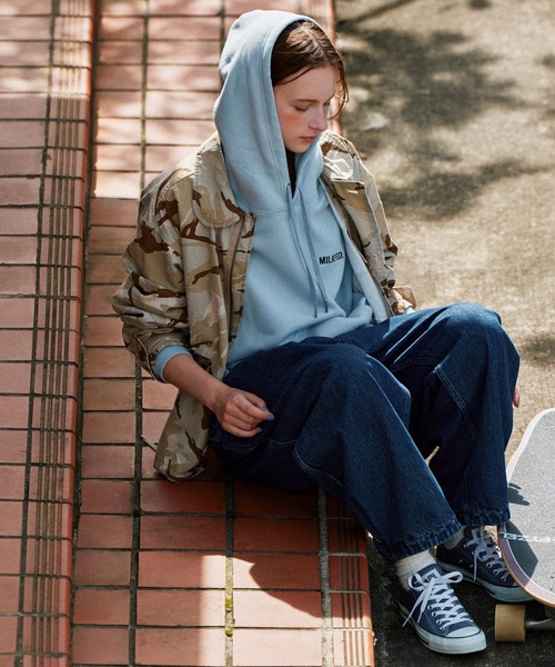 MILKFED.（ミルクフェド）の「ROUND COLLAR MILITARY JACKET（ミリタリージャケット・レディース・ブラック/オリーブ/カモフラージュ・ONE SIZE）」の4枚目の写真