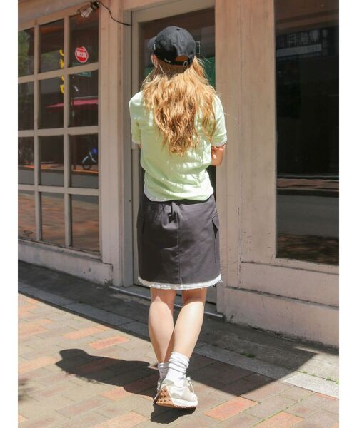 Ungrid（アングリッド）の「シアーテレコフィットTee（Tシャツ/カットソー・レディース・ブラック/オフホワイト/ピンク/グリーン/パープル・FREE）」の7枚目の写真