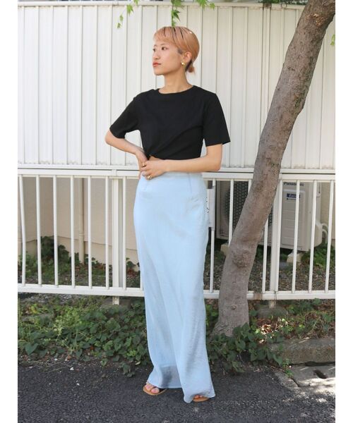 Ungrid（アングリッド）の「シアーテレコフィットTee（Tシャツ/カットソー・レディース・ブラック/オフホワイト/ピンク/グリーン/パープル・FREE）」の14枚目の写真