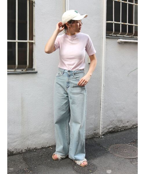 Ungrid（アングリッド）の「シアーテレコフィットTee（Tシャツ/カットソー・レディース・ブラック/オフホワイト/ピンク/グリーン/パープル・FREE）」の17枚目の写真