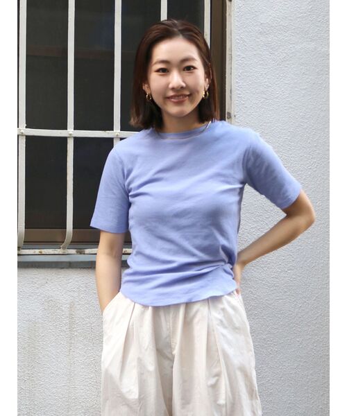 Ungrid（アングリッド）の「シアーテレコフィットTee（Tシャツ/カットソー・レディース・ブラック/オフホワイト/ピンク/グリーン/パープル・FREE）」の19枚目の写真