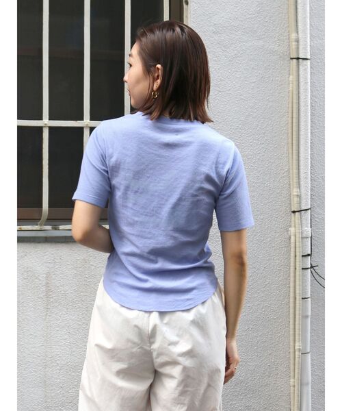 Ungrid（アングリッド）の「シアーテレコフィットTee（Tシャツ/カットソー・レディース・ブラック/オフホワイト/ピンク/グリーン/パープル・FREE）」の21枚目の写真