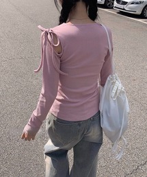 ショルダーリボンバレエトップス