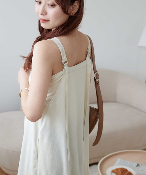 DISCOAT（ディスコート）の「レーヨンリネン深Vジャンスカ（ワンピース・レディース・ブラック/ライム/ホワイト系その他・FREE）」の13枚目の写真