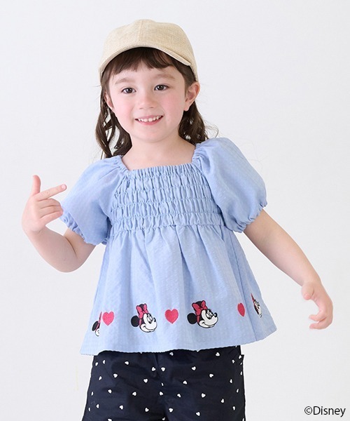 petit main(プティマイン)の「【Disney】刺しゅうパフチュニック(チュニック・キッズ・ピンク/ブルー/アイボリー・80cm/90cm/100cm/110cm/120cm/130cm)」の3枚目の写真