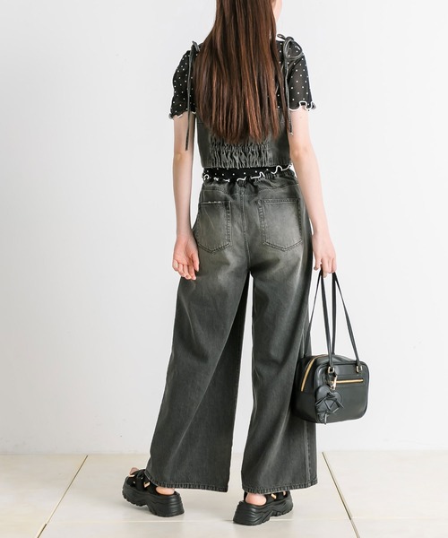 OLIVE des OLIVE(オリーブデオリーブ)の「ウエストホックワイドデニムパンツ(その他パンツ・レディース・サックスブルー/ブルー系その他/ブラック系その他/ブルー・SMALL/MEDIUM)」の14枚目の写真