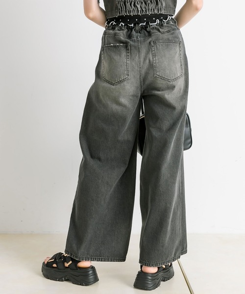 OLIVE des OLIVE(オリーブデオリーブ)の「ウエストホックワイドデニムパンツ(その他パンツ・レディース・サックスブルー/ブルー系その他/ブラック系その他/ブルー・SMALL/MEDIUM)」の17枚目の写真