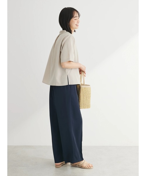 Green　Parks（グリーンパークス）の「接触冷感　開襟シャツ（シャツ/ブラウス・レディース・ライトベージュ/グリーン/モカ・FREE）」の10枚目の写真