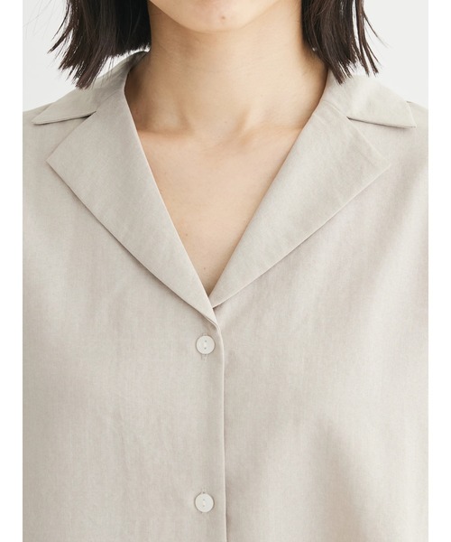 Green　Parks（グリーンパークス）の「接触冷感　開襟シャツ（シャツ/ブラウス・レディース・ライトベージュ/グリーン/モカ・FREE）」の16枚目の写真