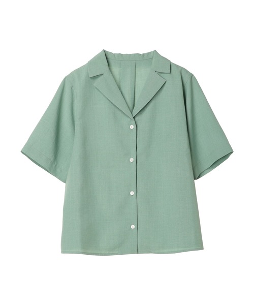 Green　Parks（グリーンパークス）の「接触冷感　開襟シャツ（シャツ/ブラウス・レディース・ライトベージュ/グリーン/モカ・FREE）」の4枚目の写真