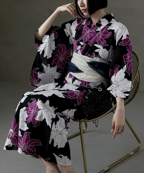 asaka（アサカ）の「浴衣セット セパレート 着付けのいらない二部式浴衣＋帯 2点SET 綿浴衣 秋祭り（浴衣・レディース・その他8/その他7/その他6/その他4/その他9/その他12/その他1/その他2/その他3/その他11/その他10/その他5/その他13/その他19/その他22/その他14/その他15/その他16/その他17/その他18/その他20/その他21・FREE）」の10枚目の写真