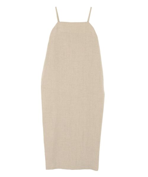 LAGUNAMOON（ラグナムーン）の「バッグラペルキャミワンピース（ワンピース・レディース・ベージュ/ブラック・SMALL/MEDIUM）」の4枚目の写真