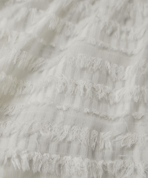 VIS(ビス)の「【洗える】フリンジジャガードビスチェ(キャミソール・レディース・ブラック/キナリ・FREE)」の15枚目の写真