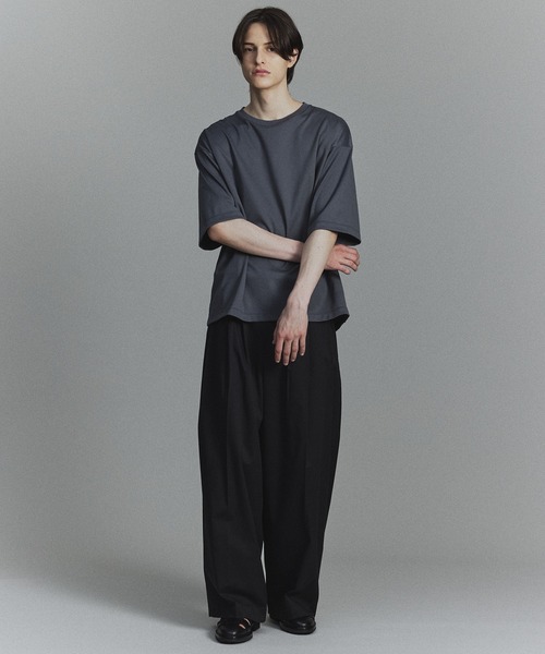 スムージーワイドバレルレッグスラックス（スラックス）｜PUBLIC TOKYO