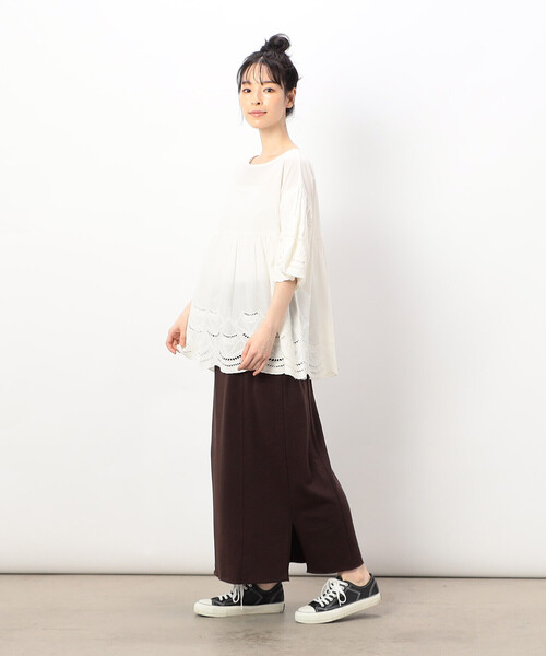 ONIGIRI（オニギリ）の「シフリー　プルオーバーブラウス（シャツ/ブラウス・レディース・ブラウン/オフホワイト/マスタード・FREE）」の6枚目の写真