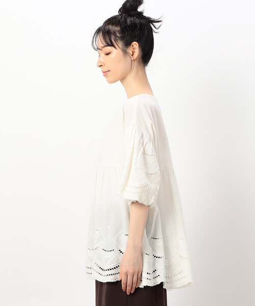 ONIGIRI（オニギリ）の「シフリー　プルオーバーブラウス（シャツ/ブラウス・レディース・ブラウン/オフホワイト/マスタード・FREE）」の14枚目の写真