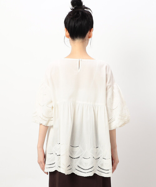 ONIGIRI（オニギリ）の「シフリー　プルオーバーブラウス（シャツ/ブラウス・レディース・ブラウン/オフホワイト/マスタード・FREE）」の15枚目の写真