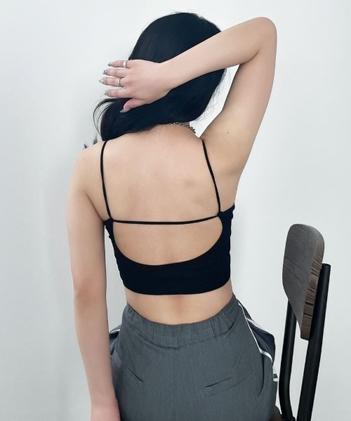 ETRE TOKYO バックオープン カップ付 トップス ETRE TOKYO カップ付き