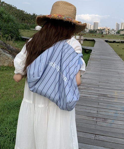Vipoa(ヴィポア)の「stripe logo color tote(トートバッグ・レディース・ブルー/ピンク・FREE)」の7枚目の写真
