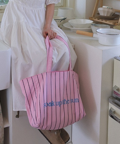 Vipoa(ヴィポア)の「stripe logo color tote(トートバッグ・レディース・ブルー/ピンク・FREE)」の12枚目の写真