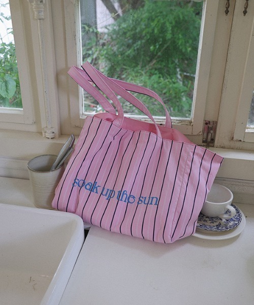 Vipoa(ヴィポア)の「stripe logo color tote(トートバッグ・レディース・ブルー/ピンク・FREE)」の13枚目の写真