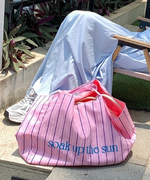 Vipoa(ヴィポア)の「stripe logo color tote(トートバッグ・レディース・ブルー/ピンク・FREE)」の18枚目の写真