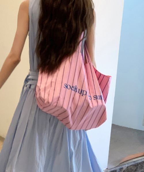Vipoa(ヴィポア)の「stripe logo color tote(トートバッグ・レディース・ブルー/ピンク・FREE)」の20枚目の写真