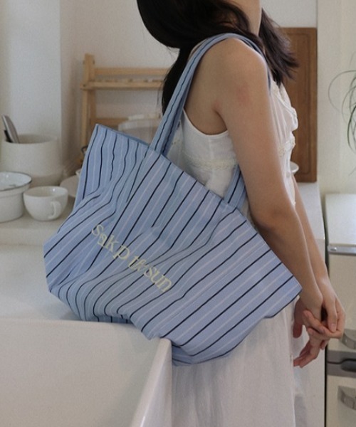 Vipoa(ヴィポア)の「stripe logo color tote(トートバッグ・レディース・ブルー/ピンク・FREE)」の21枚目の写真