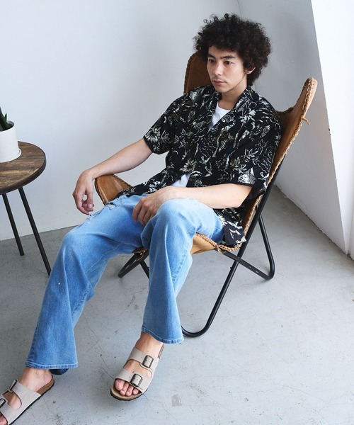 BAYFLOW(ベイフロー)の「クールタッチダメージデニム(デニムパンツ・メンズ・ブラック/ライトブルー・MEDIUM/LARGE)」の3枚目の写真