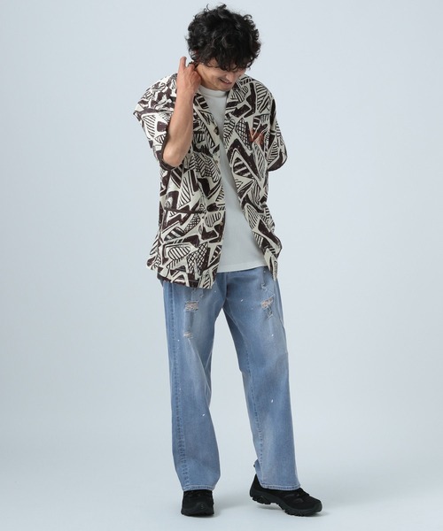 BAYFLOW(ベイフロー)の「クールタッチダメージデニム(デニムパンツ・メンズ・ブラック/ライトブルー・MEDIUM/LARGE)」の4枚目の写真