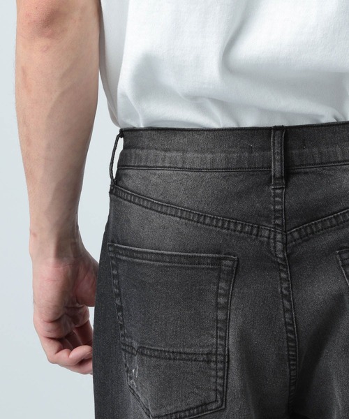 BAYFLOW(ベイフロー)の「クールタッチダメージデニム(デニムパンツ・メンズ・ブラック/ライトブルー・MEDIUM/LARGE)」の11枚目の写真