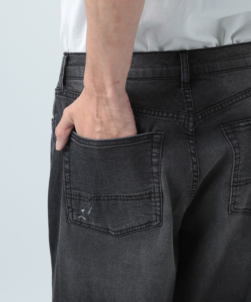 BAYFLOW(ベイフロー)の「クールタッチダメージデニム(デニムパンツ・メンズ・ブラック/ライトブルー・MEDIUM/LARGE)」の12枚目の写真
