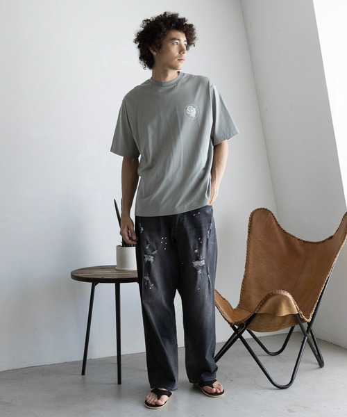 BAYFLOW(ベイフロー)の「クールタッチダメージデニム(デニムパンツ・メンズ・ブラック/ライトブルー・MEDIUM/LARGE)」の18枚目の写真