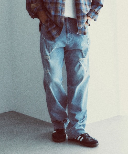 BAYFLOW(ベイフロー)の「クールタッチダメージデニム(デニムパンツ・メンズ・ブラック/ライトブルー・MEDIUM/LARGE)」の19枚目の写真