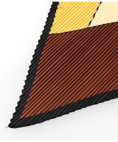 Settimissimo（セッティミッシモ）の「パネル柄 プリーツスカーフ（ストール/ショール・レディース・ベージュ/ブルー・FREE）」の16枚目の写真