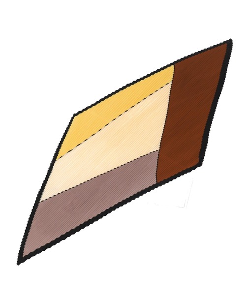 Settimissimo（セッティミッシモ）の「パネル柄 プリーツスカーフ（ストール/ショール・レディース・ベージュ/ブルー・FREE）」の15枚目の写真