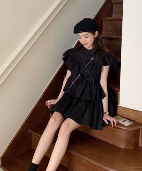 Achic(アシック)の「ワンピース(ワンピース・レディース・ブラック・M)」の2枚目の写真